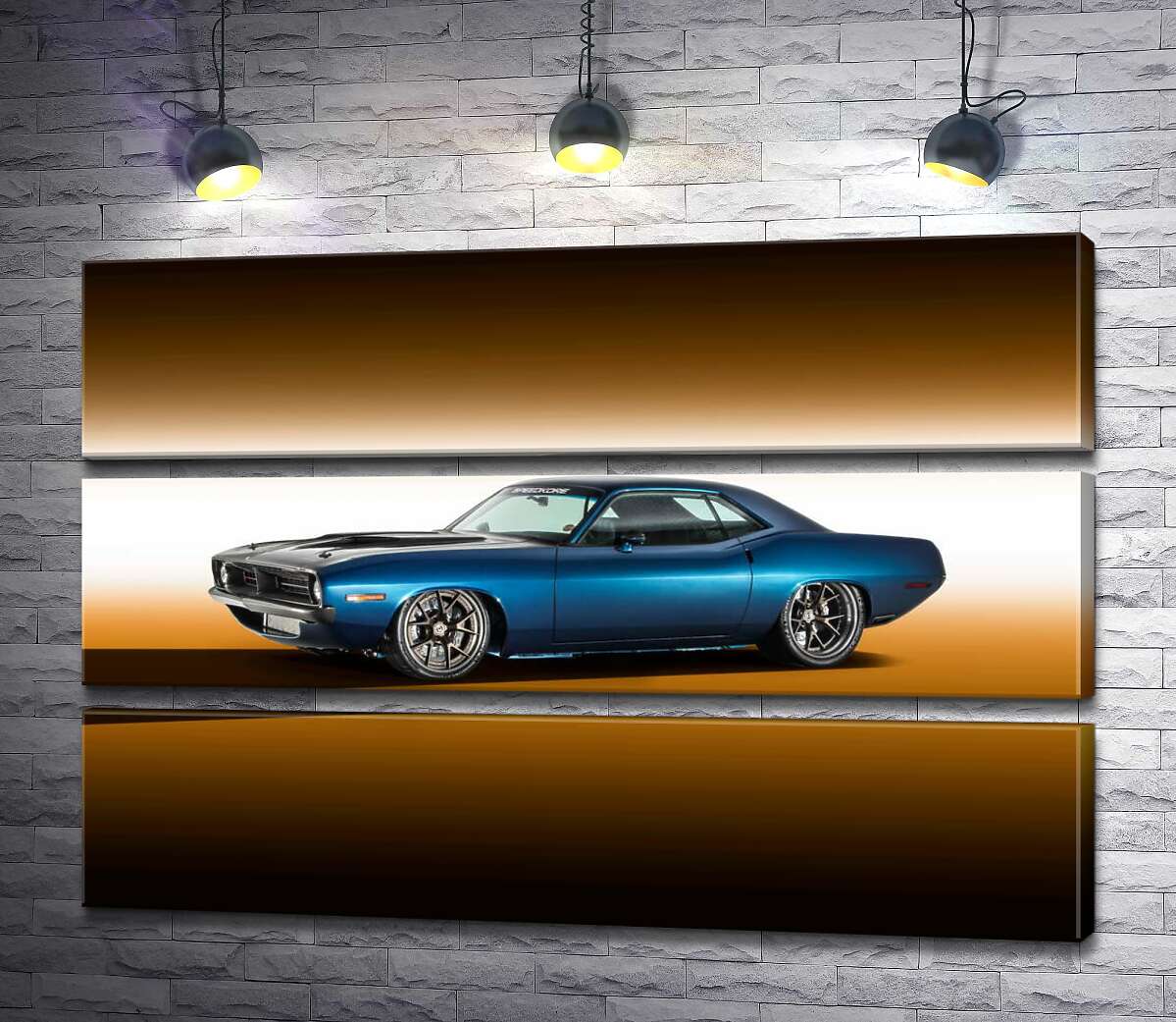 

Модульная картина ArtPoster Синий автомобиль Dodge Muscle 90x60 см Модуль №13