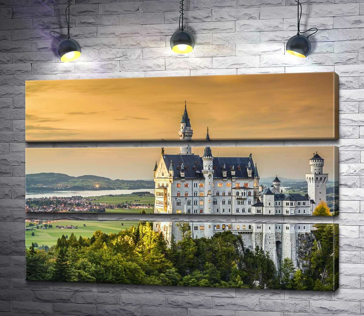 

Модульная картина ArtPoster Сказочный вид на "Замок лебедя" 90x60 см Модуль №13