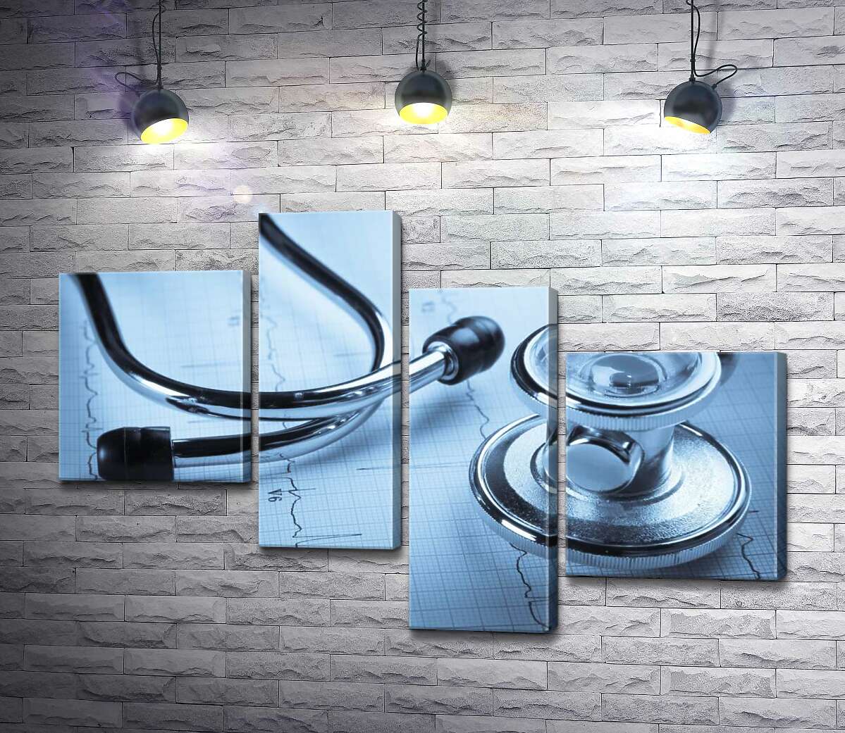 

Модульная картина ArtPoster Стетоскоп лежит на листе кардиограммы 100x69 см Модуль №20