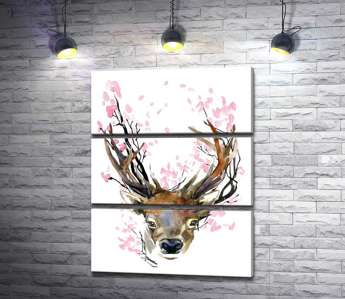 

Модульная картина ArtPoster Силуэт оленя с рогами-ветками 130x168 см Модуль №13