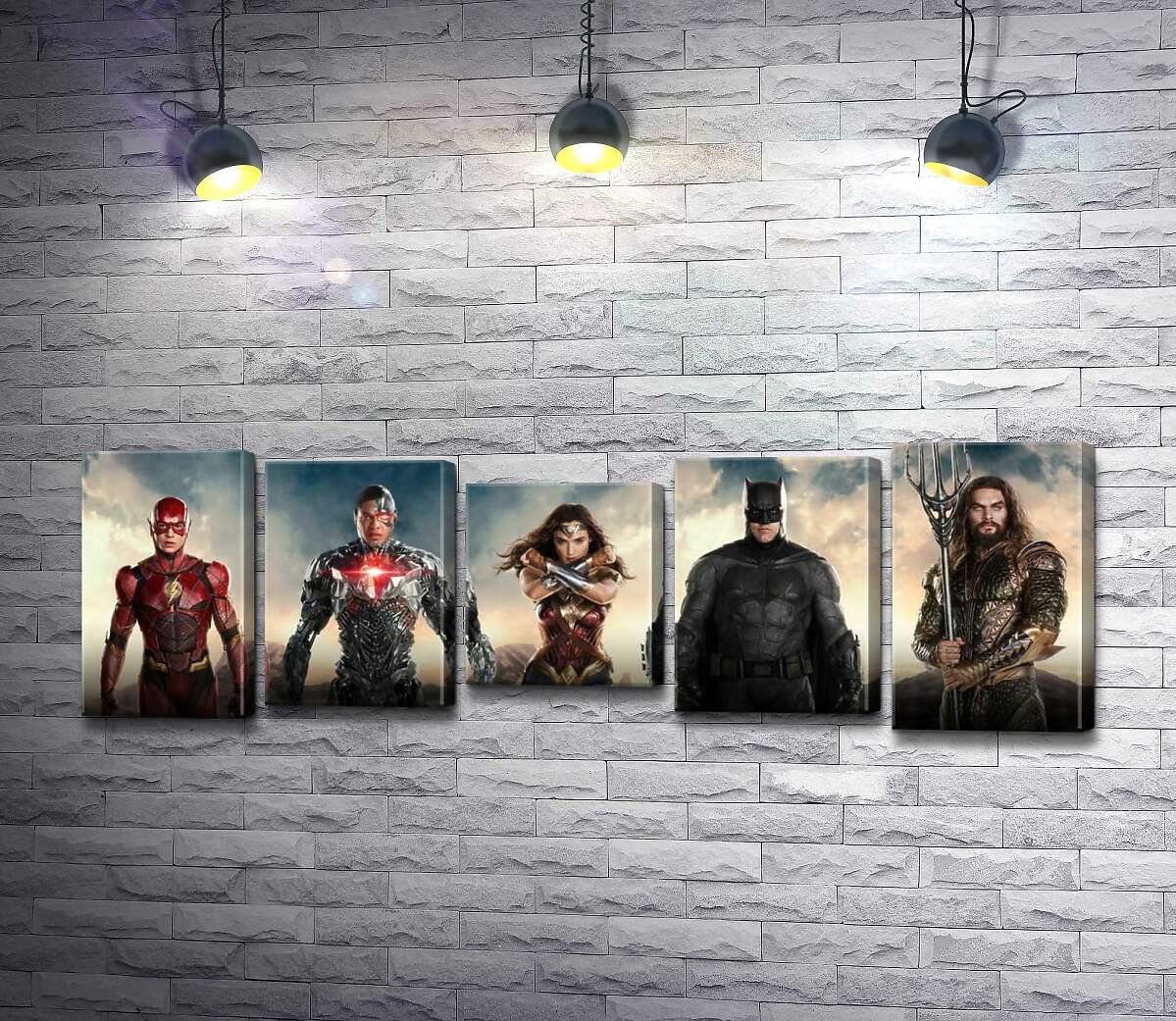 

Модульная картина ArtPoster Супергерои из фильма "Лига Справедливости" (Justice League) 100x36 см Модуль №28