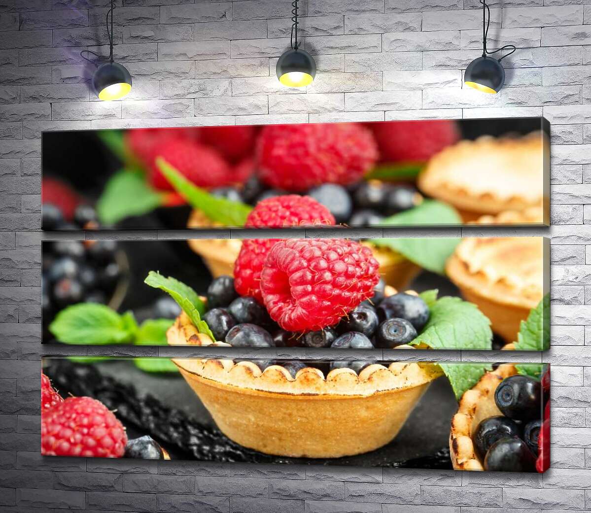 

Модульная картина ArtPoster Тарталетки со вкусом лета в ягодных начинках 90x60 см Модуль №13