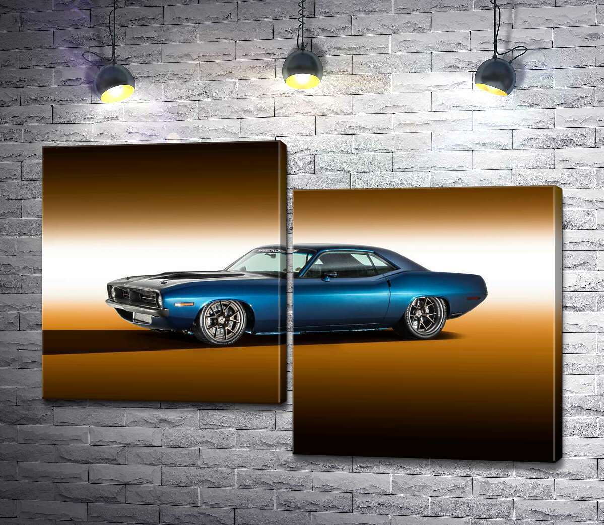 

Модульная картина ArtPoster Синий автомобиль Dodge Muscle 130x88 см Модуль №5