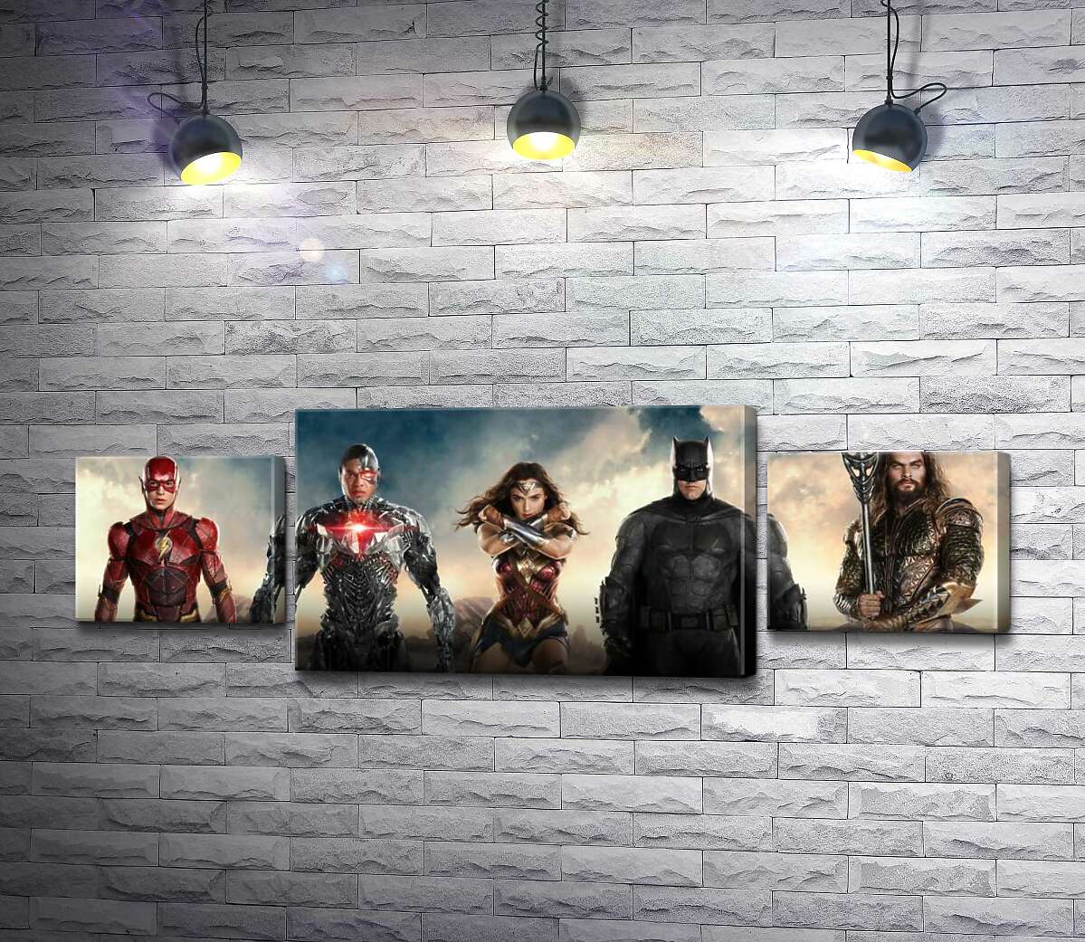 

Модульная картина ArtPoster Супергерои из фильма "Лига Справедливости" (Justice League) 100x34 см Модуль №7