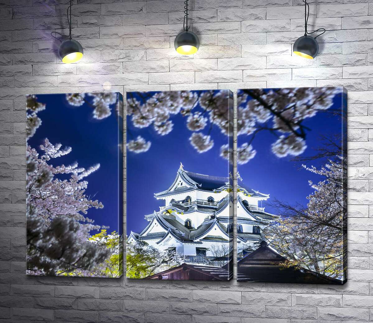 

Модульная картина ArtPoster Средневековый японский замок Хикона (Hikone Castle) весной 60x40 см Модуль №11