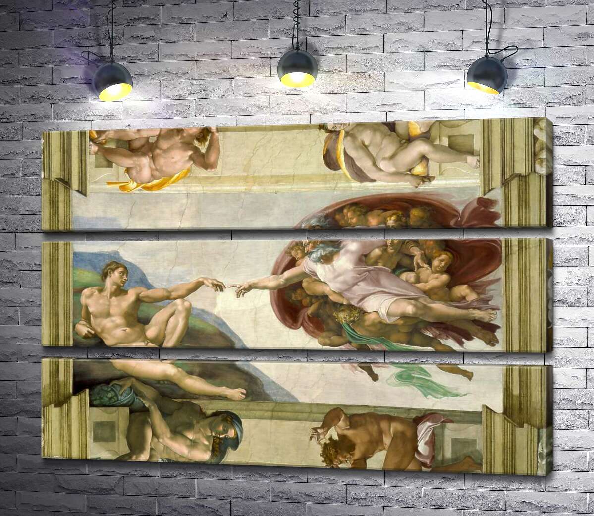 

Модульная картина ArtPoster Создание Адама (La creazione di Adamo) - Микеланджело Буонарроти (Michelangelo Buonarroti) 90x60 см Модуль №13