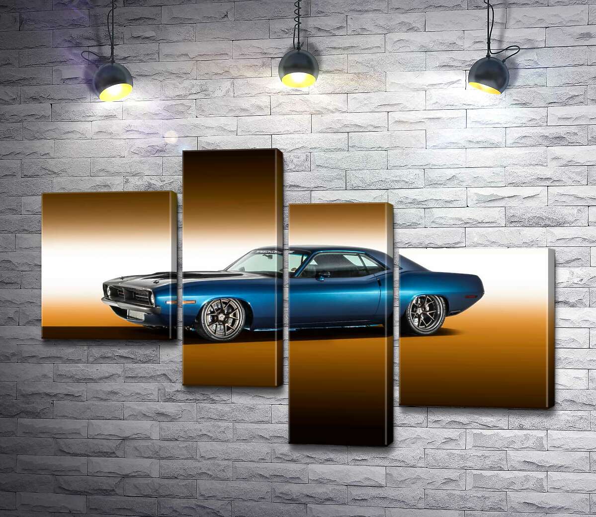 

Модульная картина ArtPoster Синий автомобиль Dodge Muscle 130x89 см Модуль №20