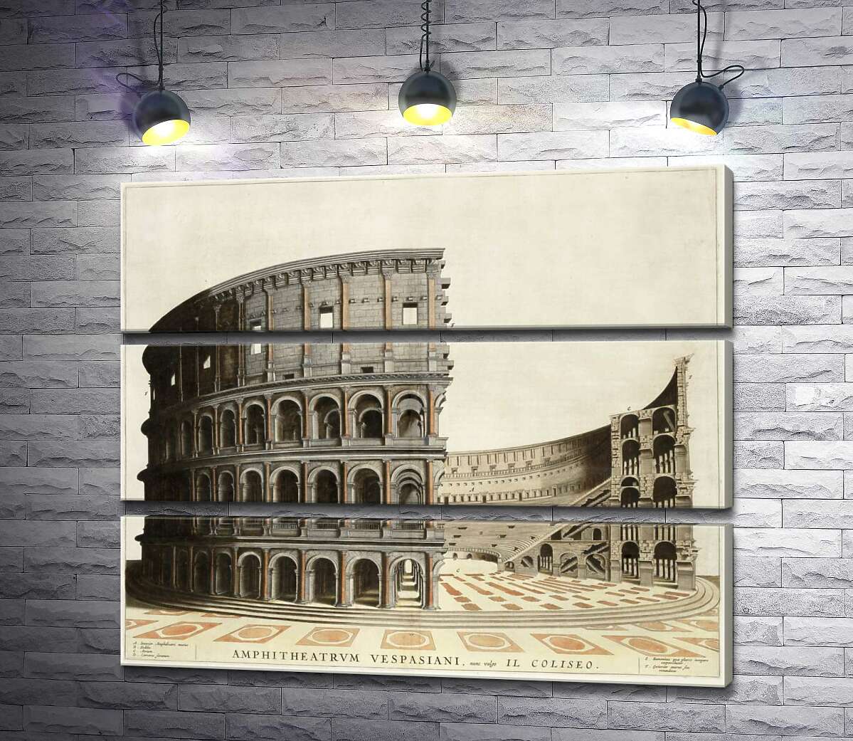 

Модульная картина ArtPoster Строение римского Колизея в разрезе 130x108 см Модуль №13
