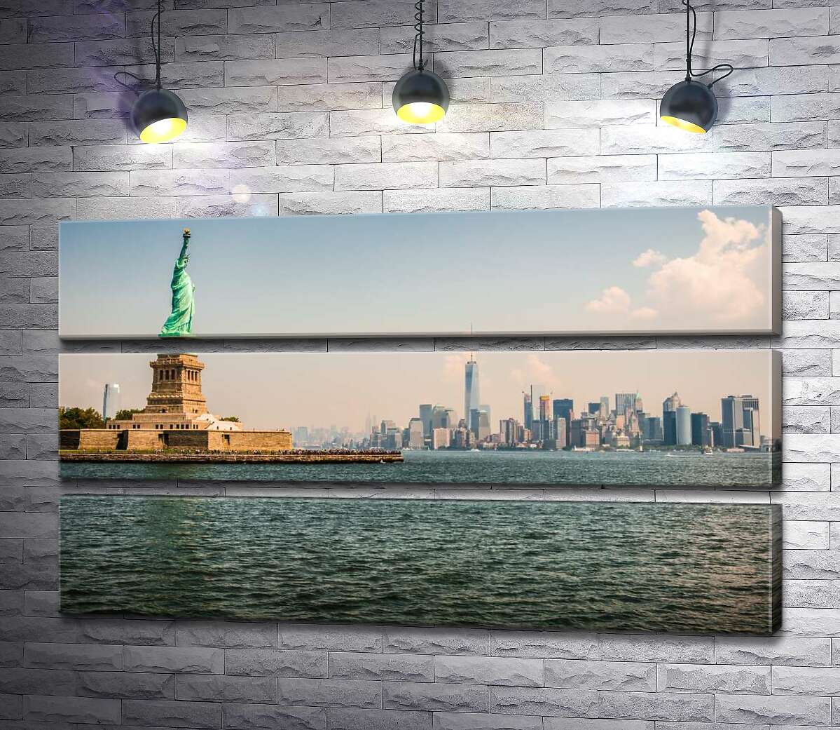 

Модульная картина ArtPoster Статуя Свободы (Statue of Liberty) возвышается над водами залива 107x60 см Модуль №13