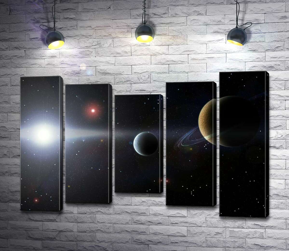 

Модульная картина ArtPoster Силуэты планет в космическом пространстве 100x68 см Модуль №28