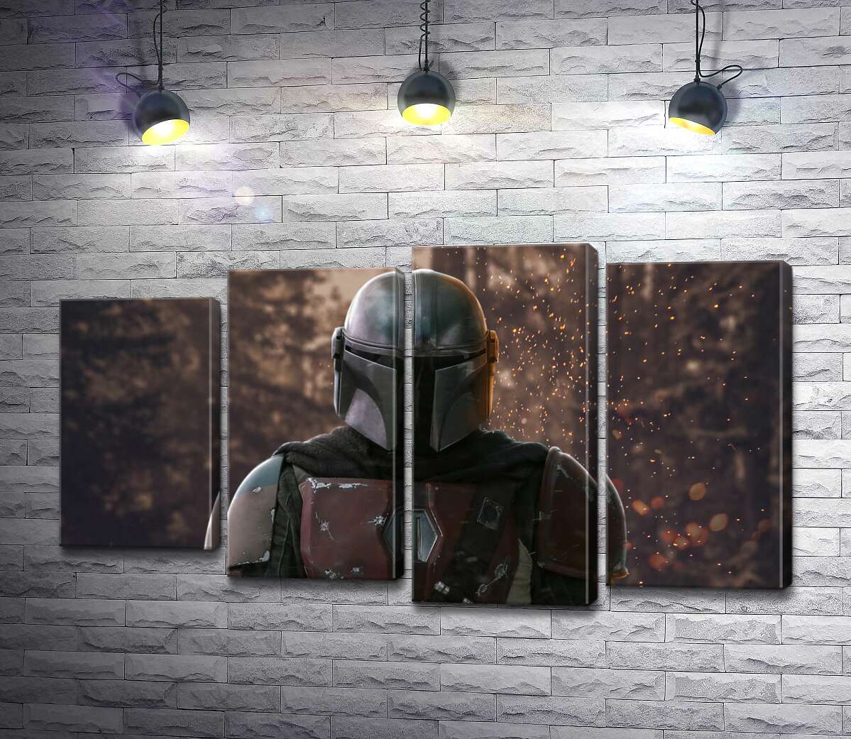 

Модульная картина ArtPoster Сильный рыцарь в доспехах возвращается из боя 100x58 см Модуль №21