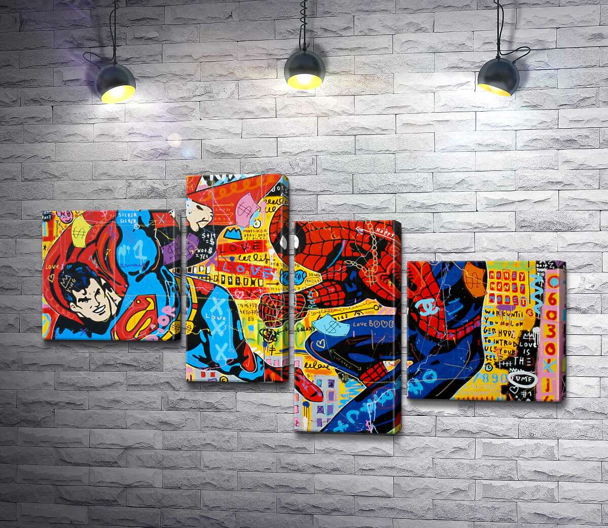 

Модульная картина ArtPoster Супермен против Человека-паука (Superman vs Spider-Man) – Джисбар 100x58 см Модуль №20