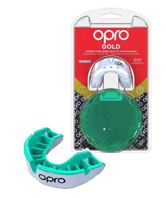 

Капа Opro Gold Series White/Mint Original