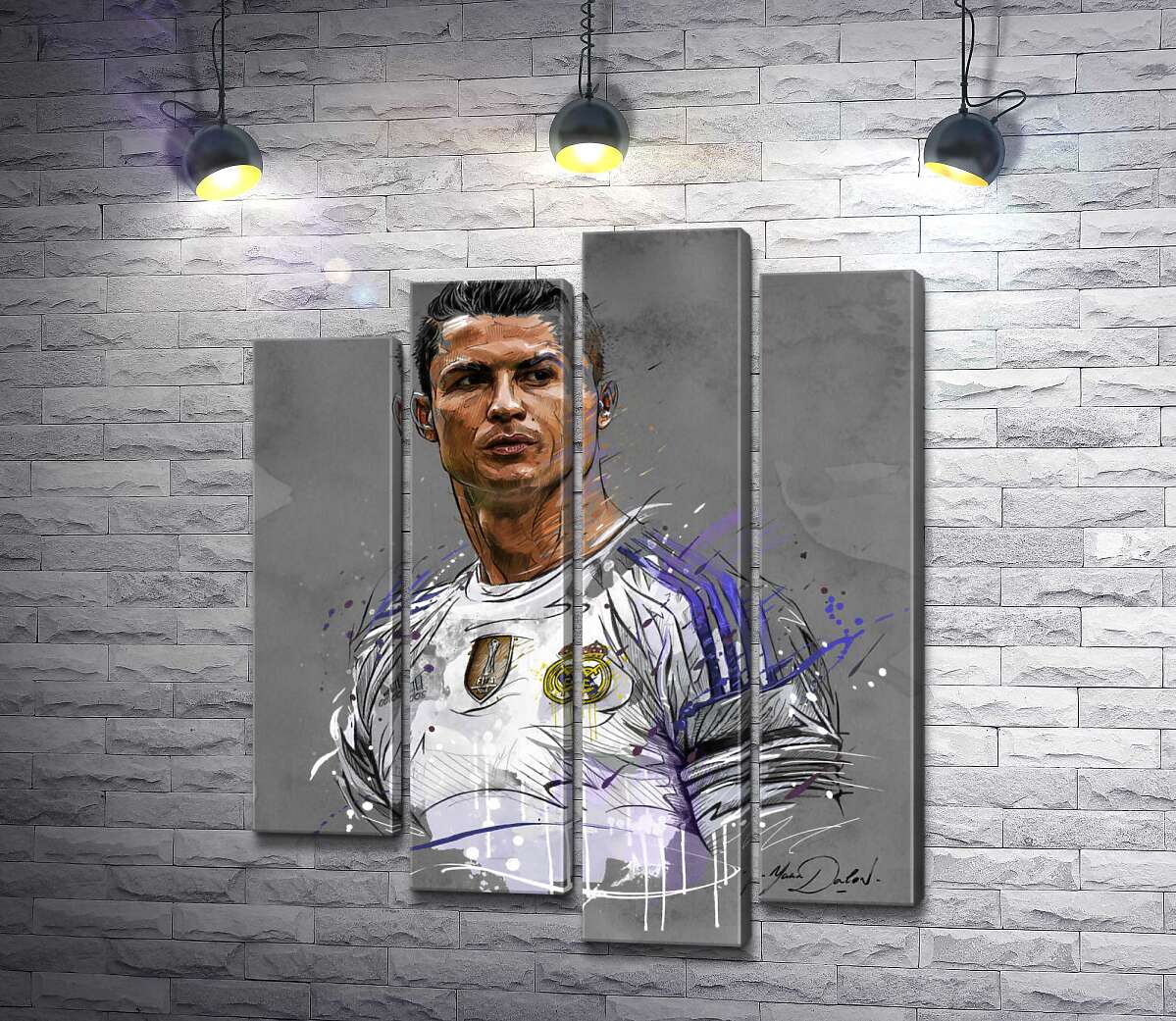 

Модульная картина ArtPoster Футболист "Реал Мадрида" (Real Madrid) Криштиану Роналду (Cristiano Ronaldo) смотрит вдаль 132x159 см Модуль №21