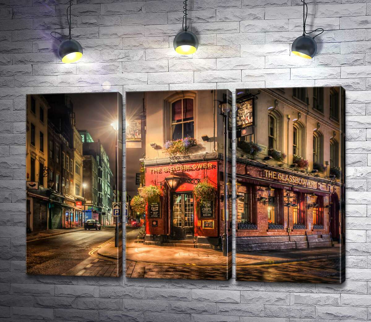 

Модульная картина ArtPoster Уютный магазинчик на углу двух улиц 132x87 см Модуль №11