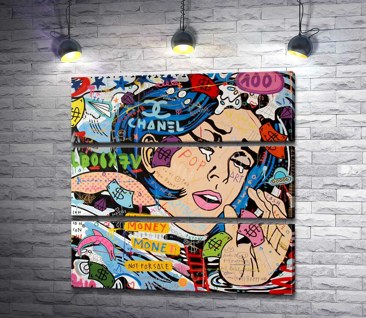 

Модульная картина ArtPoster Тонущая девушка (Drowning girl) - Джисбар 61x60 см Модуль №13