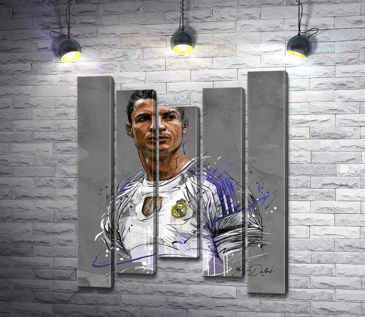 

Модульная картина ArtPoster Футболист "Реал Мадрида" (Real Madrid) Криштиану Роналду (Cristiano Ronaldo) смотрит вдаль 130x160 см Модуль №28