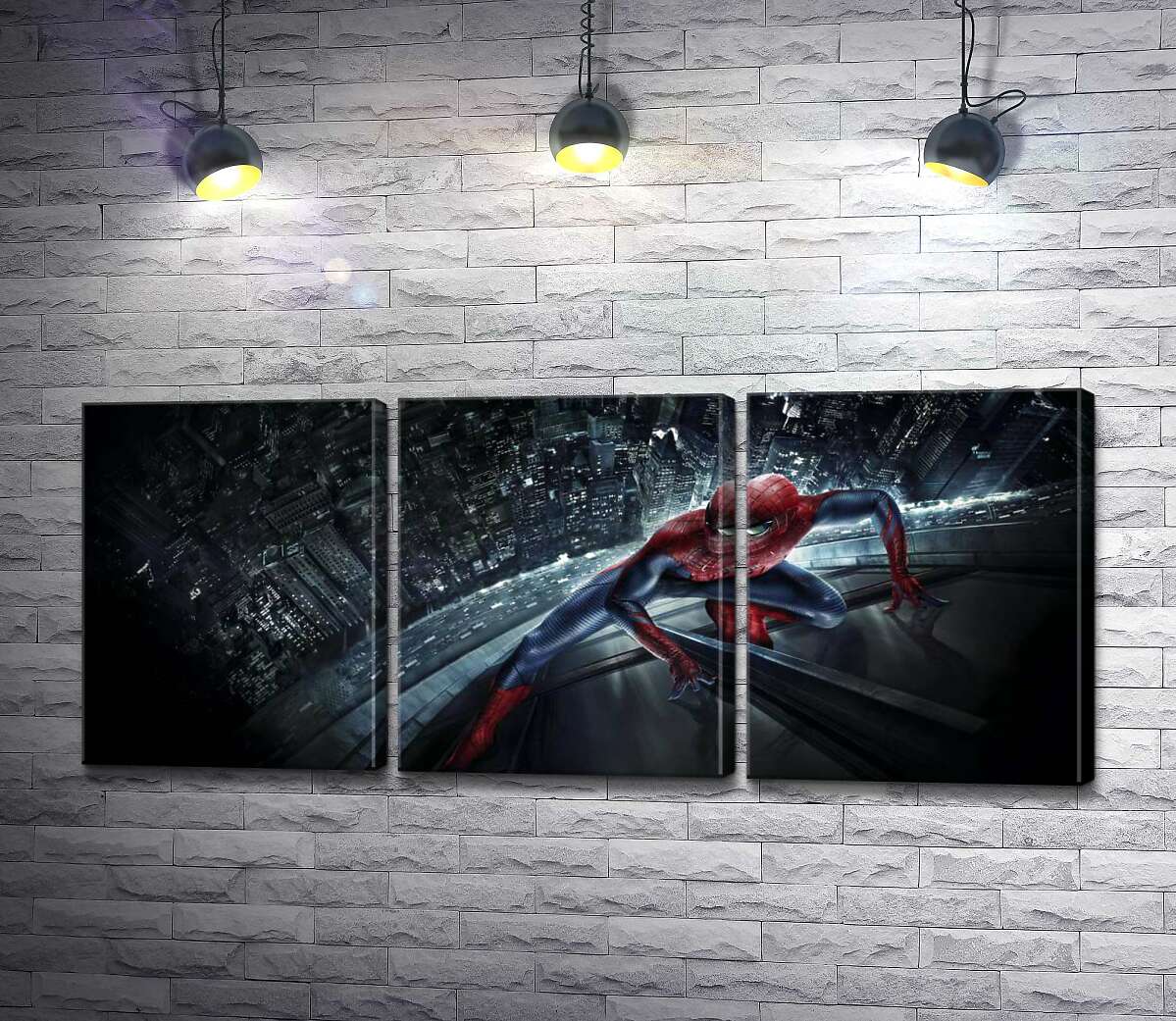 

Модульная картина ArtPoster Человек-паук (Spider-Man) на стеклянном небоскребе 102x43 см Модуль №11