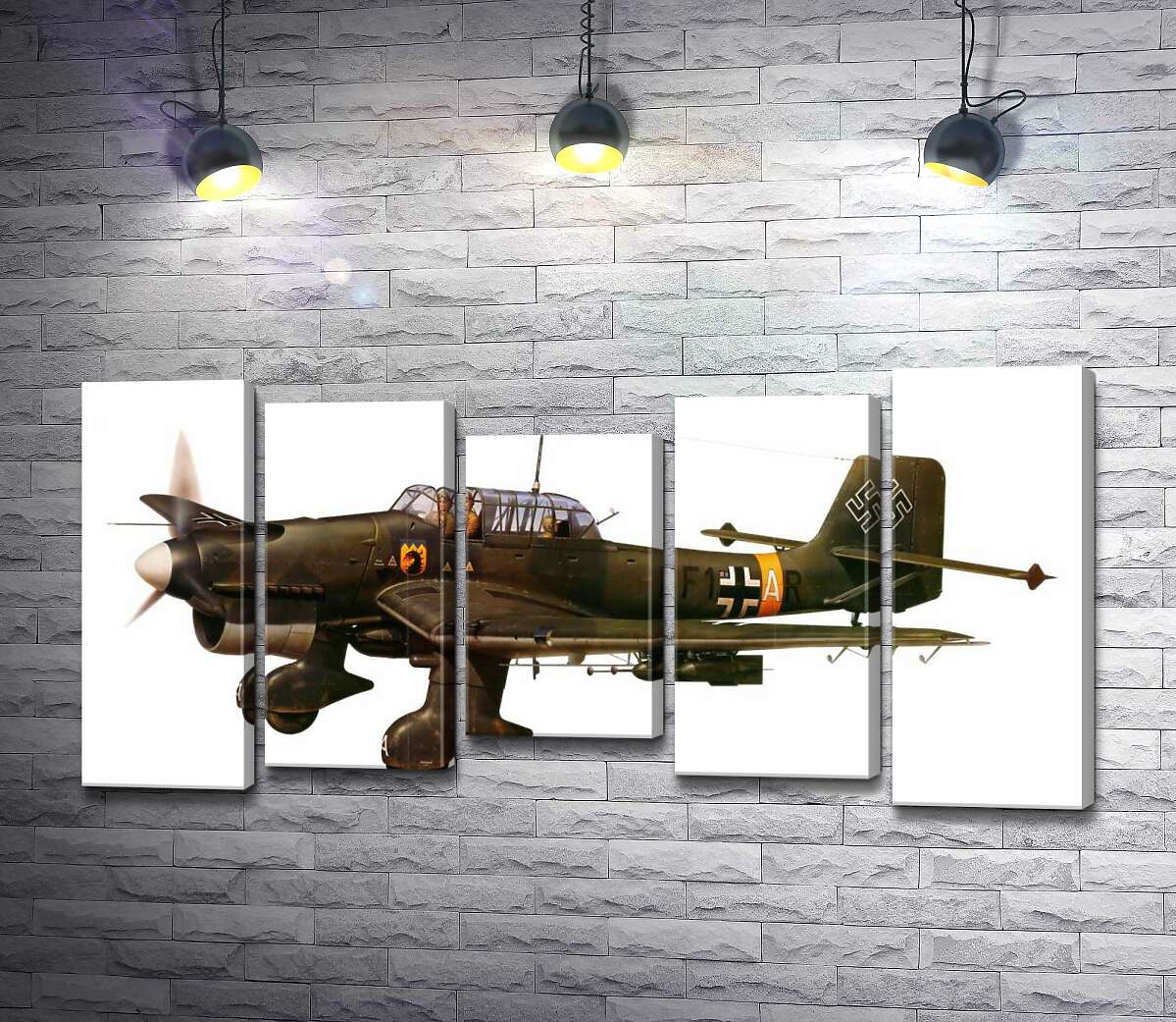 

Модульная картина ArtPoster "Штука" (Junkers Ju 87) немецкий пикирующий бомбардировщик времен Второй мировой войны 100x50 см Модуль №28