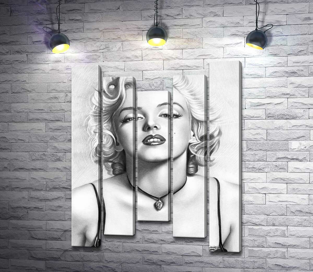

Модульная картина ArtPoster Черно-белый портрет привлекательной актрисы Мэрилин Монро (Marilyn Monroe) 130x171 см Модуль №28