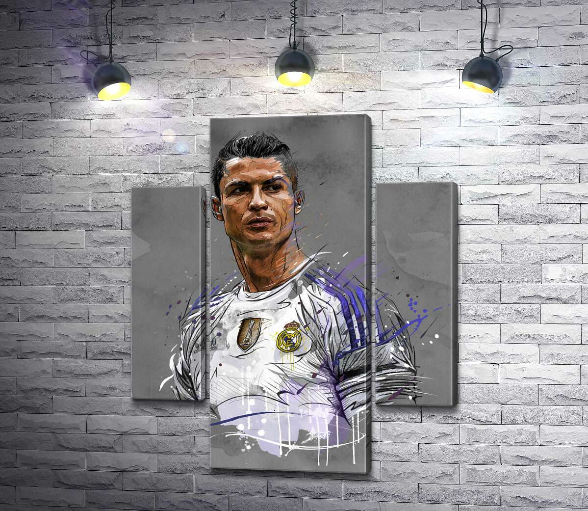 

Модульная картина ArtPoster Футболист "Реал Мадрида" (Real Madrid) Криштиану Роналду (Cristiano Ronaldo) смотрит вдаль 80x99 см Модуль №7