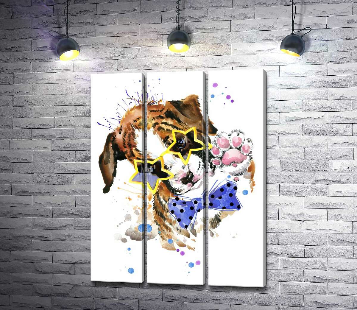 

Модульная картина ArtPoster Щенок в звездных очках 132x177 см Модуль №11