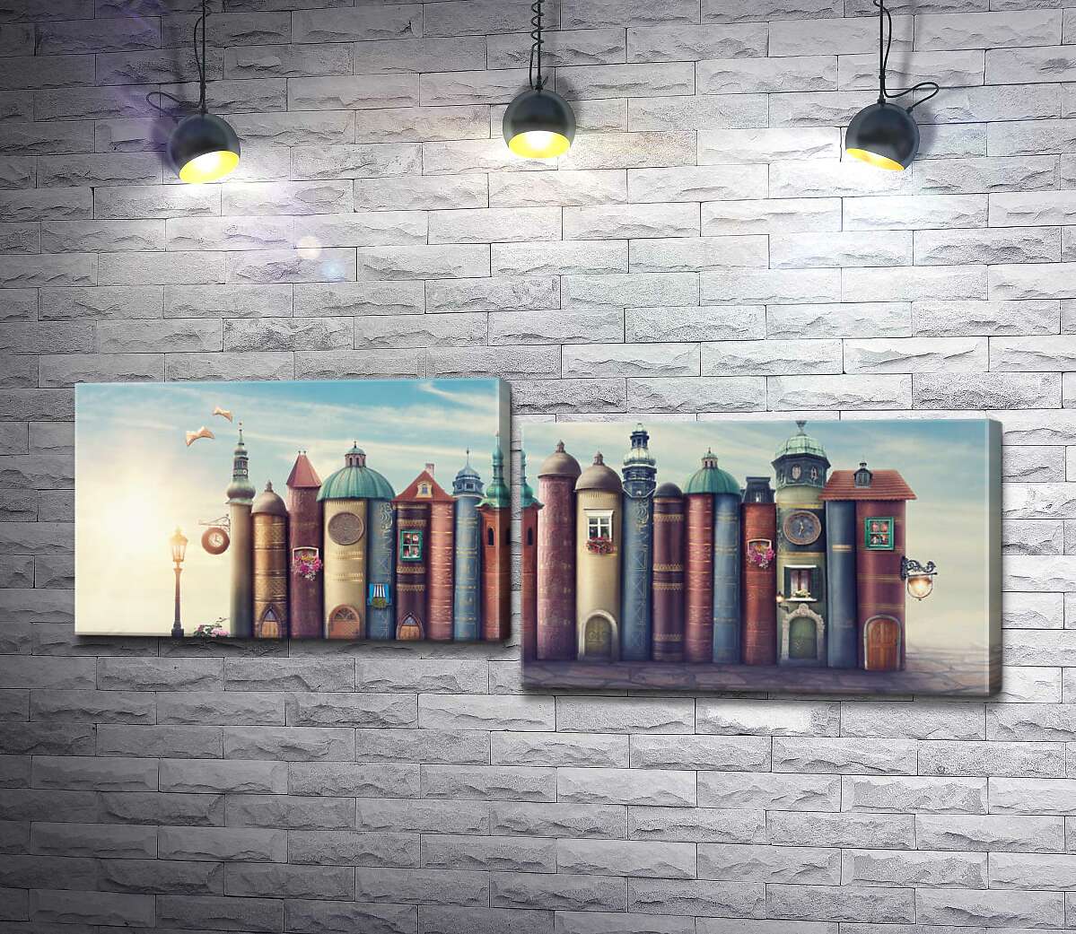 

Модульная картина ArtPoster Уютный город книг 100x39 см Модуль №5