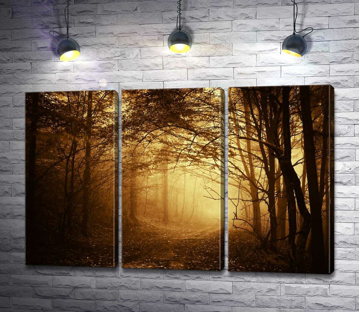 

Модульная картина ArtPoster Тропа в туманную чащу леса 60x40 см Модуль №11