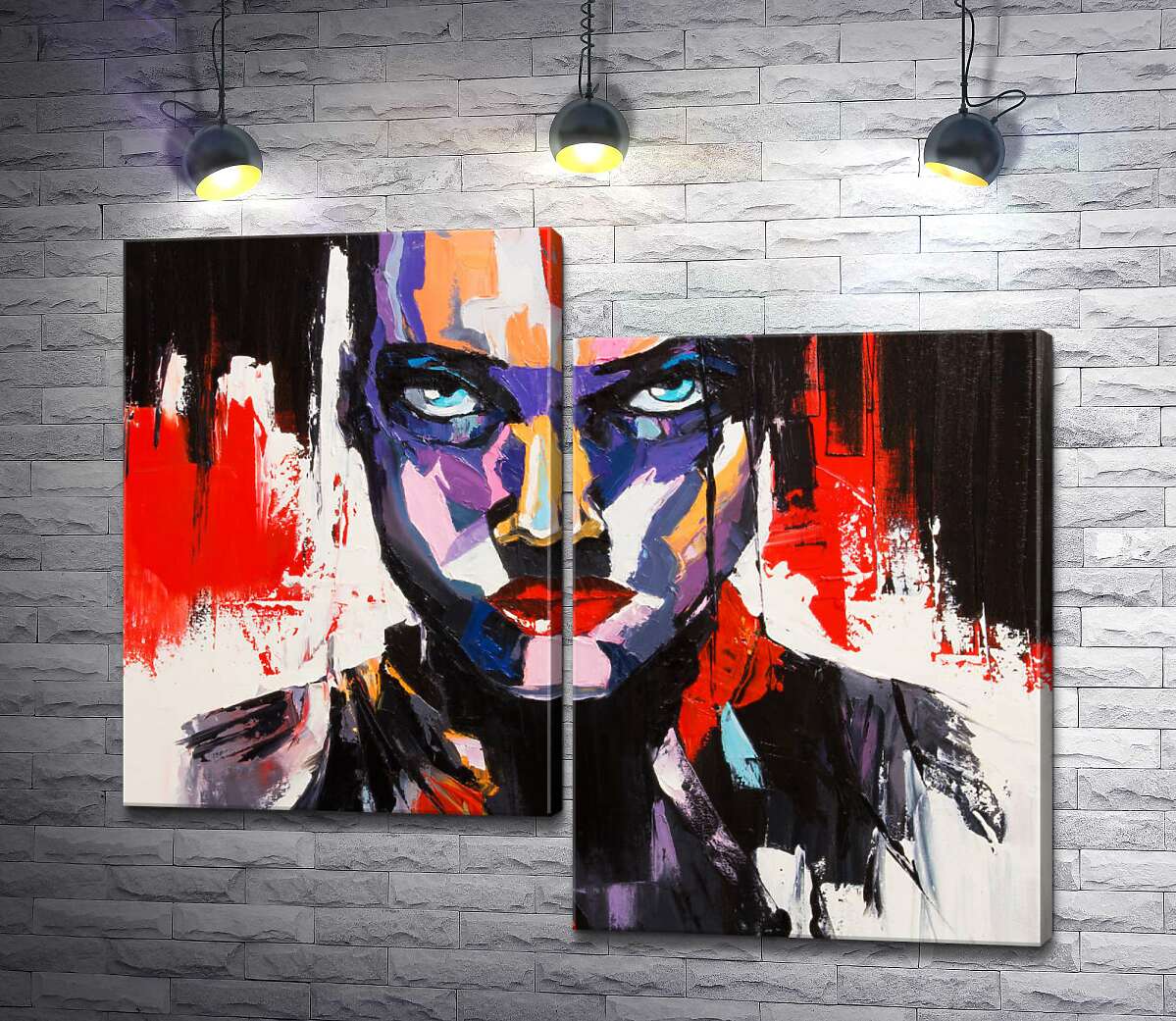 

Модульная картина ArtPoster Уверенный взгляд сильной девушки 130x109 см Модуль №5