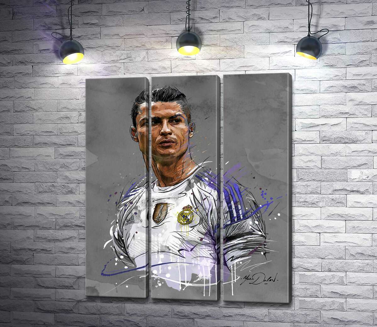 

Модульная картина ArtPoster Футболист "Реал Мадрида" (Real Madrid) Криштиану Роналду (Cristiano Ronaldo) смотрит вдаль 132x158 см Модуль №11
