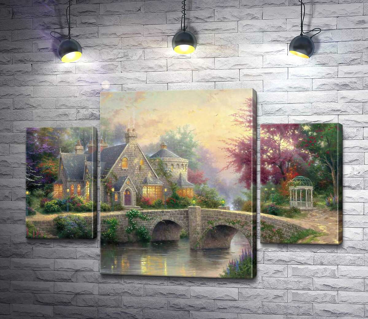 

Модульная картина ArtPoster Усадьба фонарей (Lamplight Manor) - Томас Кинкейд (Thomas Kinkade) 80x54 см Модуль №7