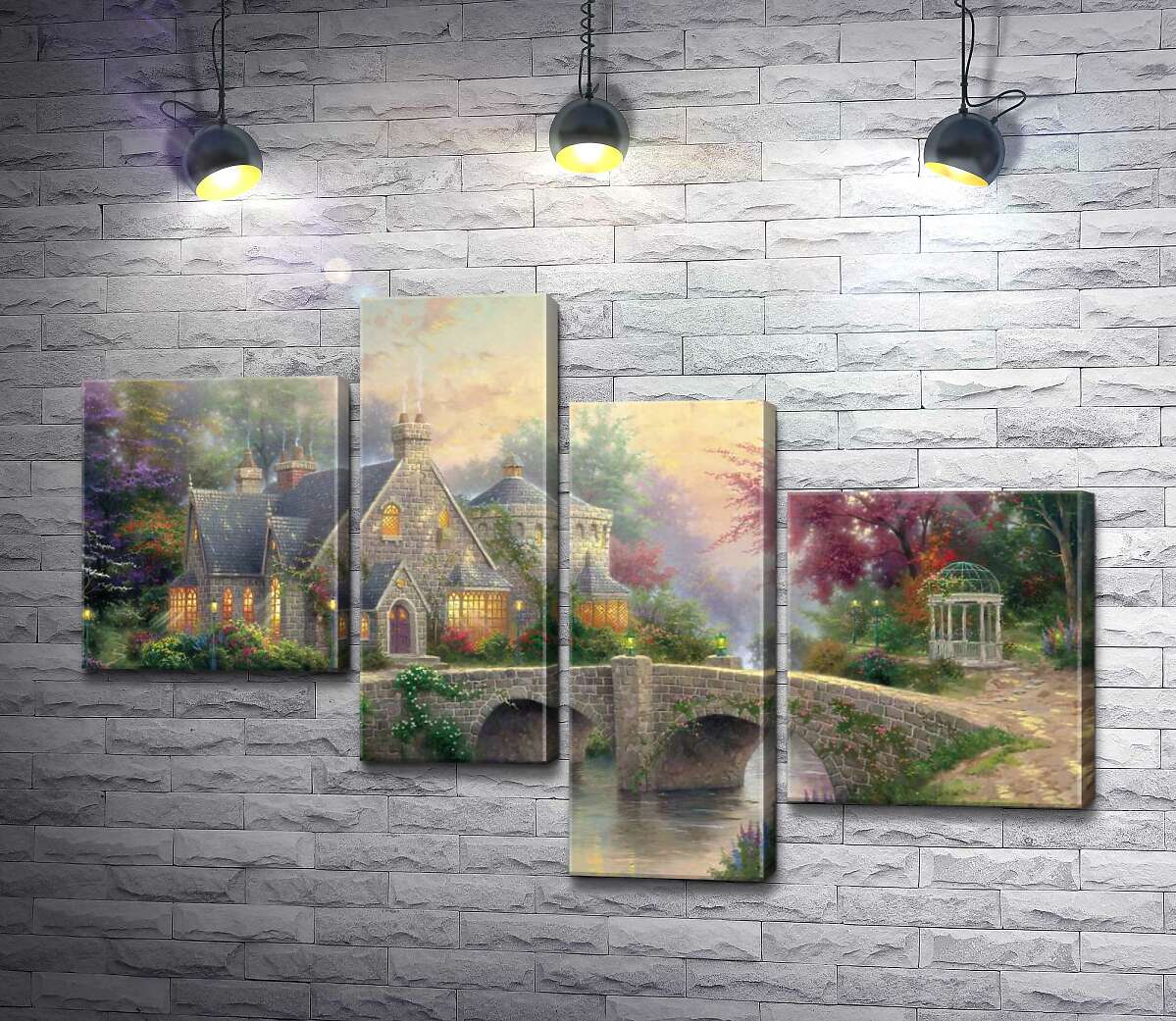 

Модульная картина ArtPoster Усадьба фонарей (Lamplight Manor) - Томас Кинкейд (Thomas Kinkade) 100x69 см Модуль №20