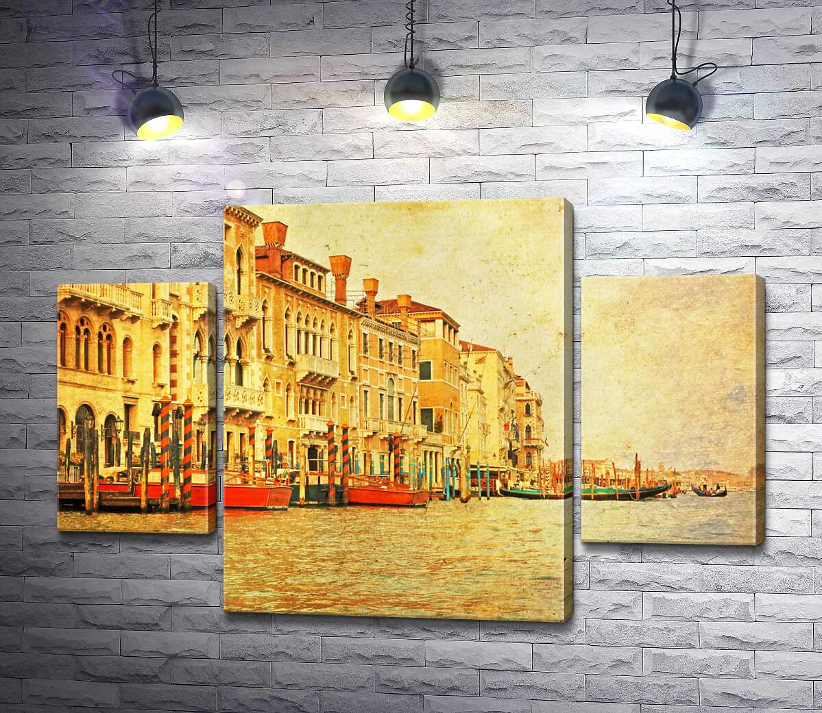 

Модульная картина ArtPoster Традиционный венецианский причал на Гранд-канале (The Grand Canal) 80x54 см Модуль №7