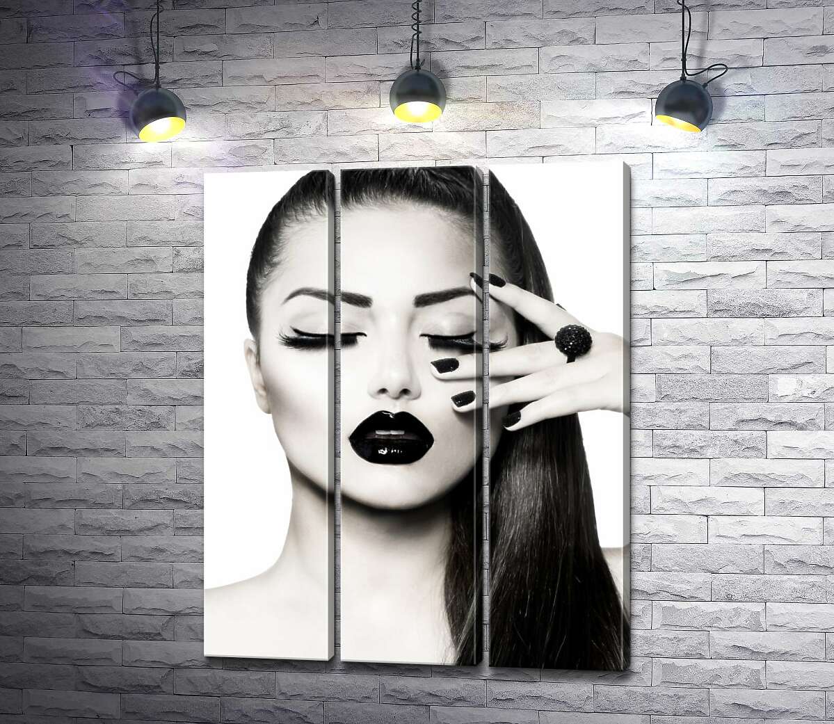 

Модульная картина ArtPoster Черно-белая утонченность портрета девушки 102x131 см Модуль №11