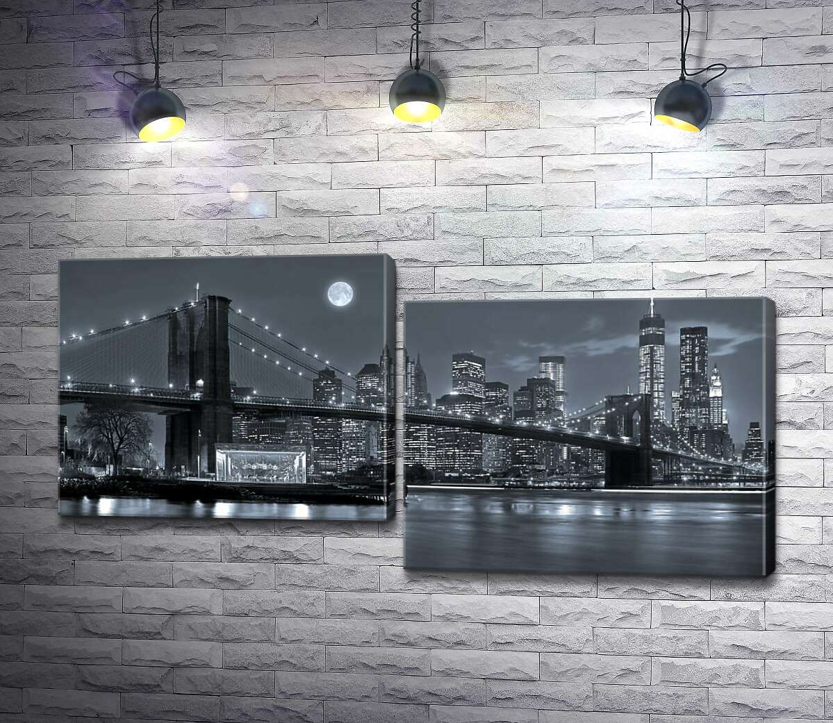 

Модульная картина ArtPoster Тусклый вечер у Бруклинского моста (Brooklyn Bridge) 130x65 см Модуль №5