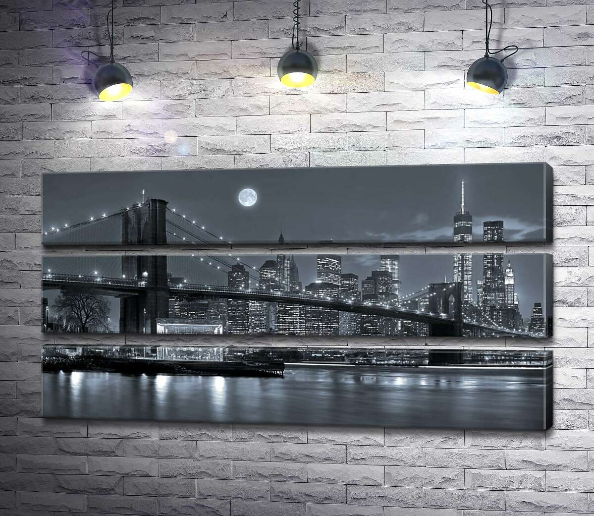 

Модульная картина ArtPoster Тусклый вечер у Бруклинского моста (Brooklyn Bridge) 122x60 см Модуль №13