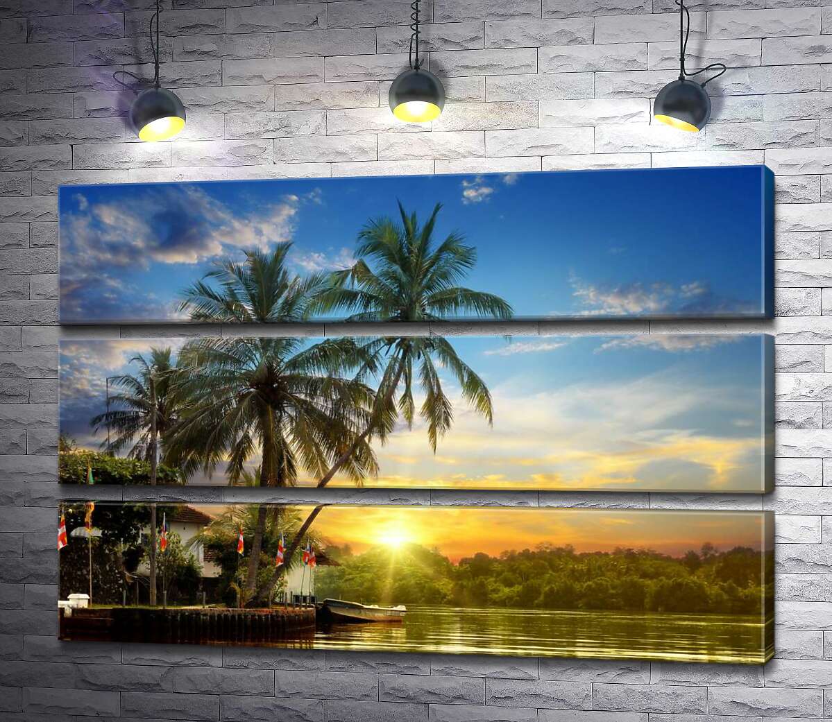 

Модульная картина ArtPoster Тропический причал тихого острова 90x60 см Модуль №13
