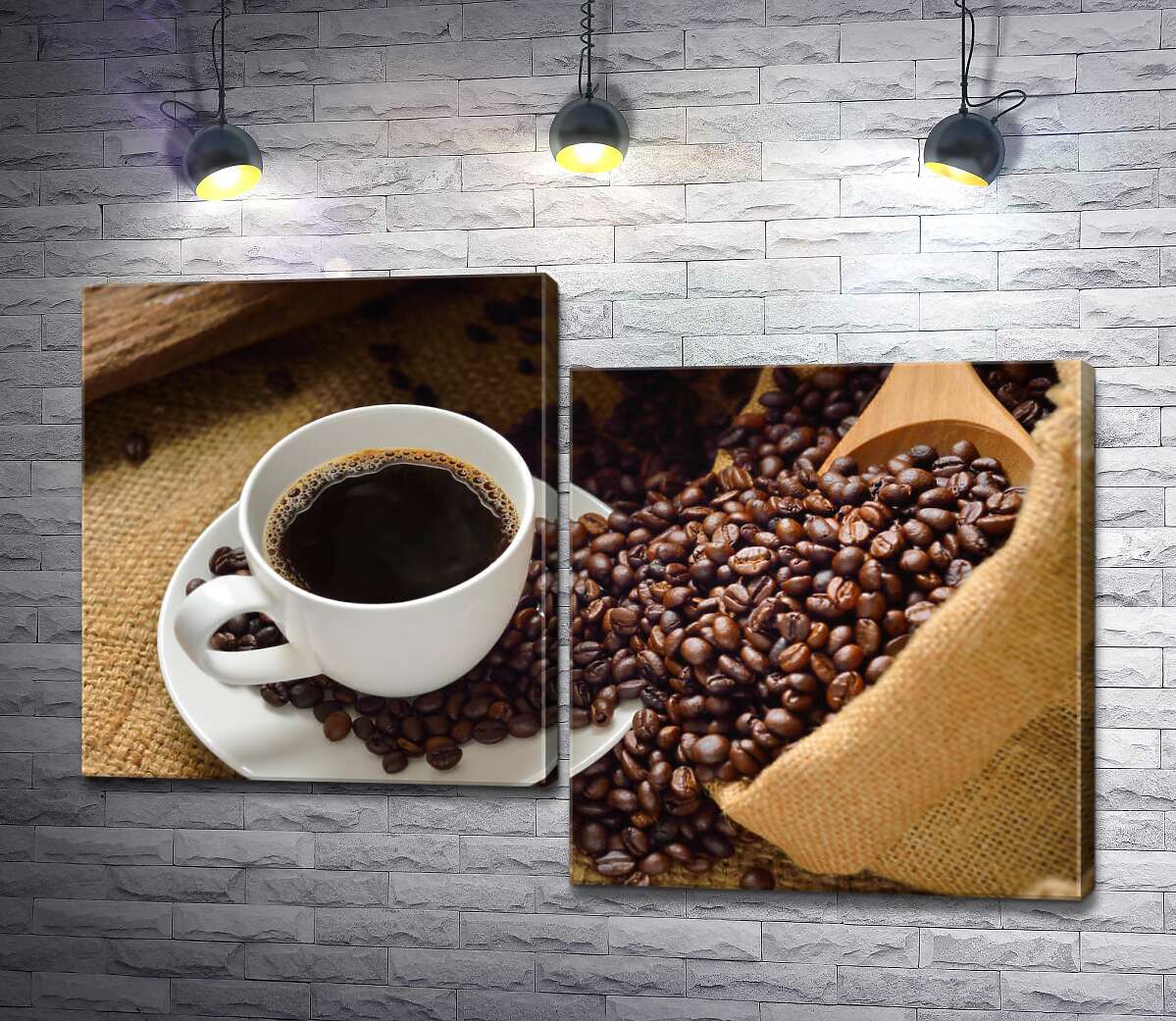 

Модульная картина ArtPoster Терпкое американо в окружении блестящих кофейных зерен 100x68 см Модуль №5