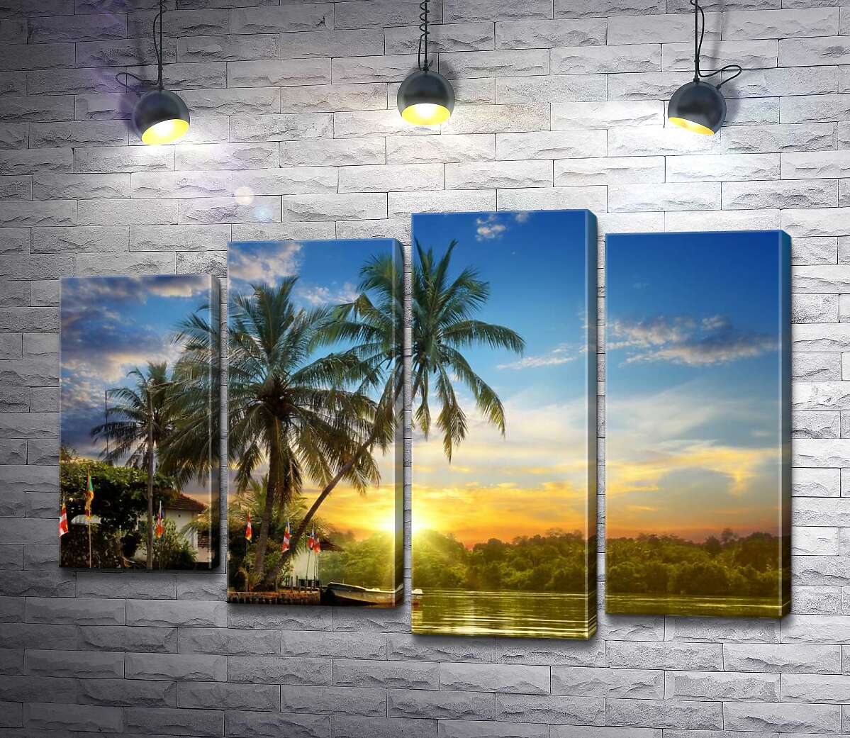 

Модульная картина ArtPoster Тропический причал тихого острова 80x54 см Модуль №21