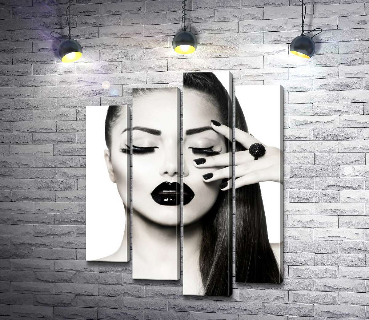 

Модульная картина ArtPoster Черно-белая утонченность портрета девушки 100x132 см Модуль №21