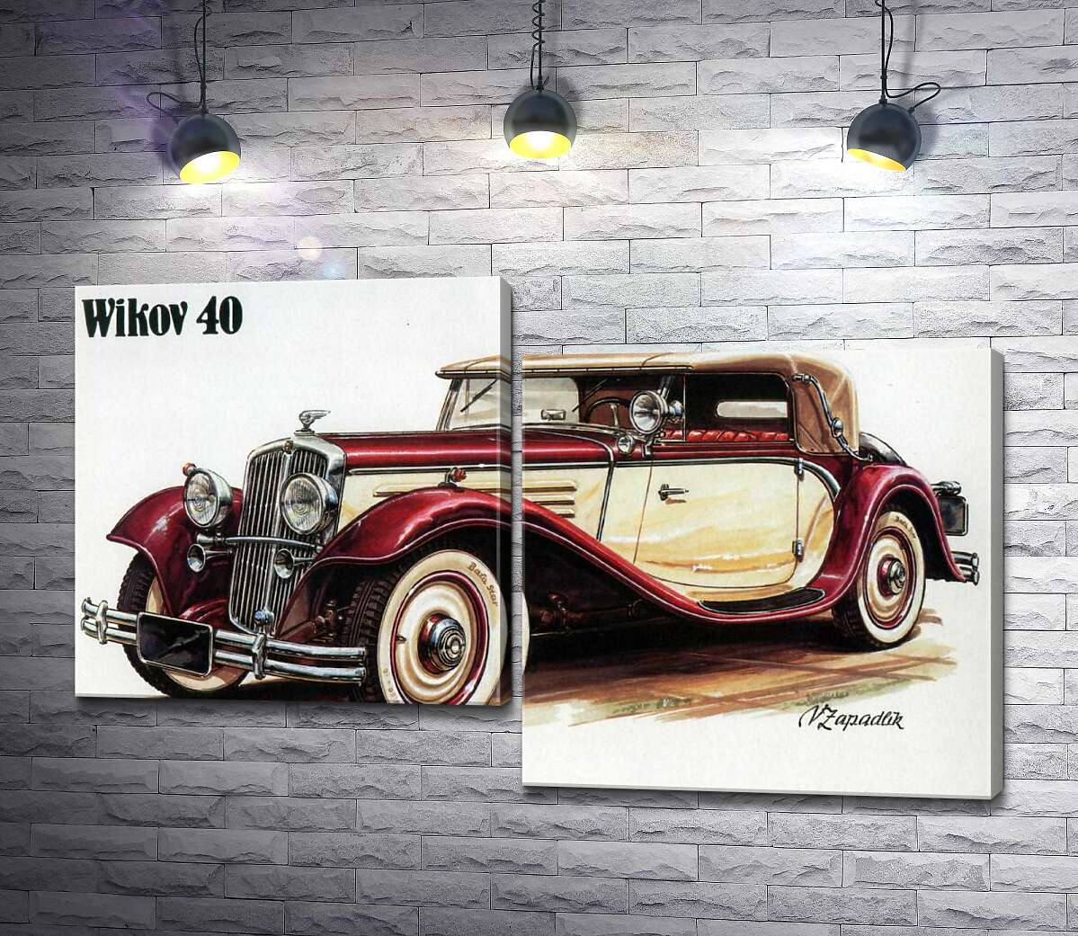 

Модульная картина ArtPoster Чешский ретро-автомобиль Wikov 40 100x62 см Модуль №5