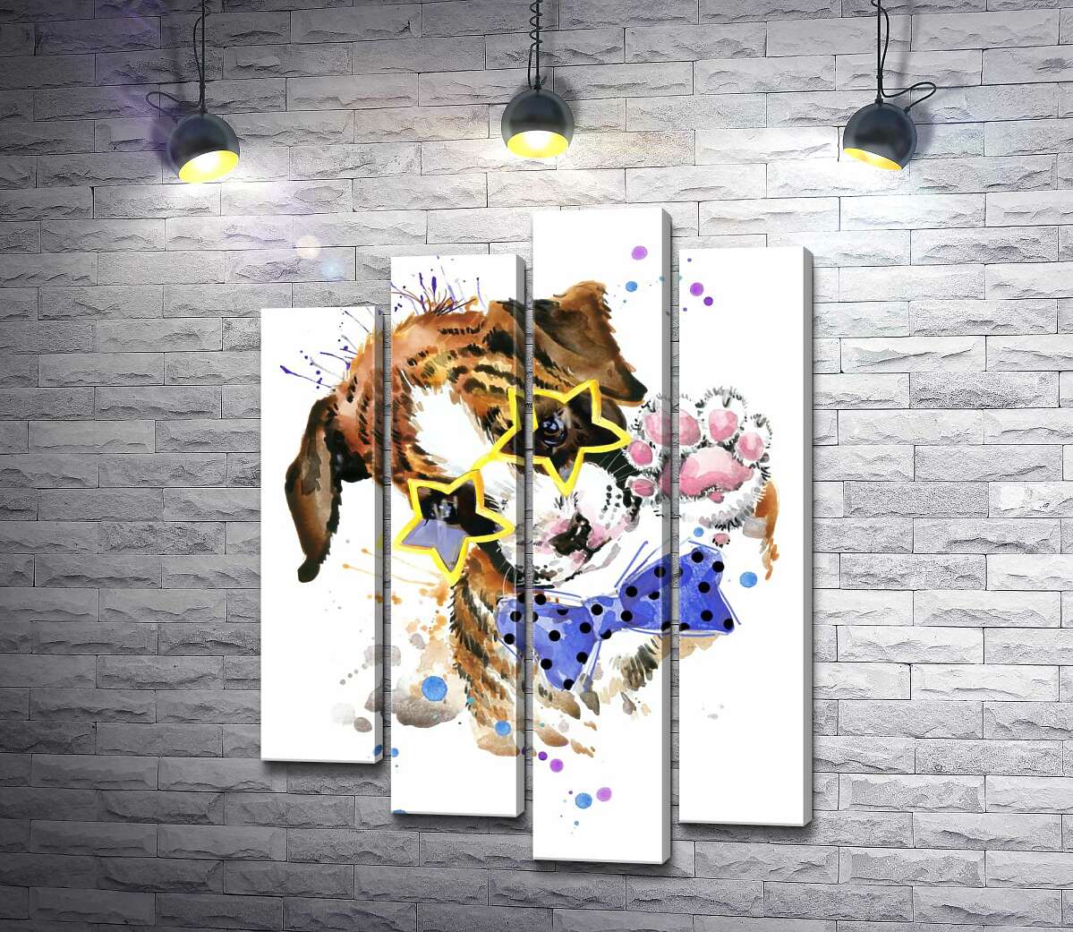 

Модульная картина ArtPoster Щенок в звездных очках 132x179 см Модуль №21