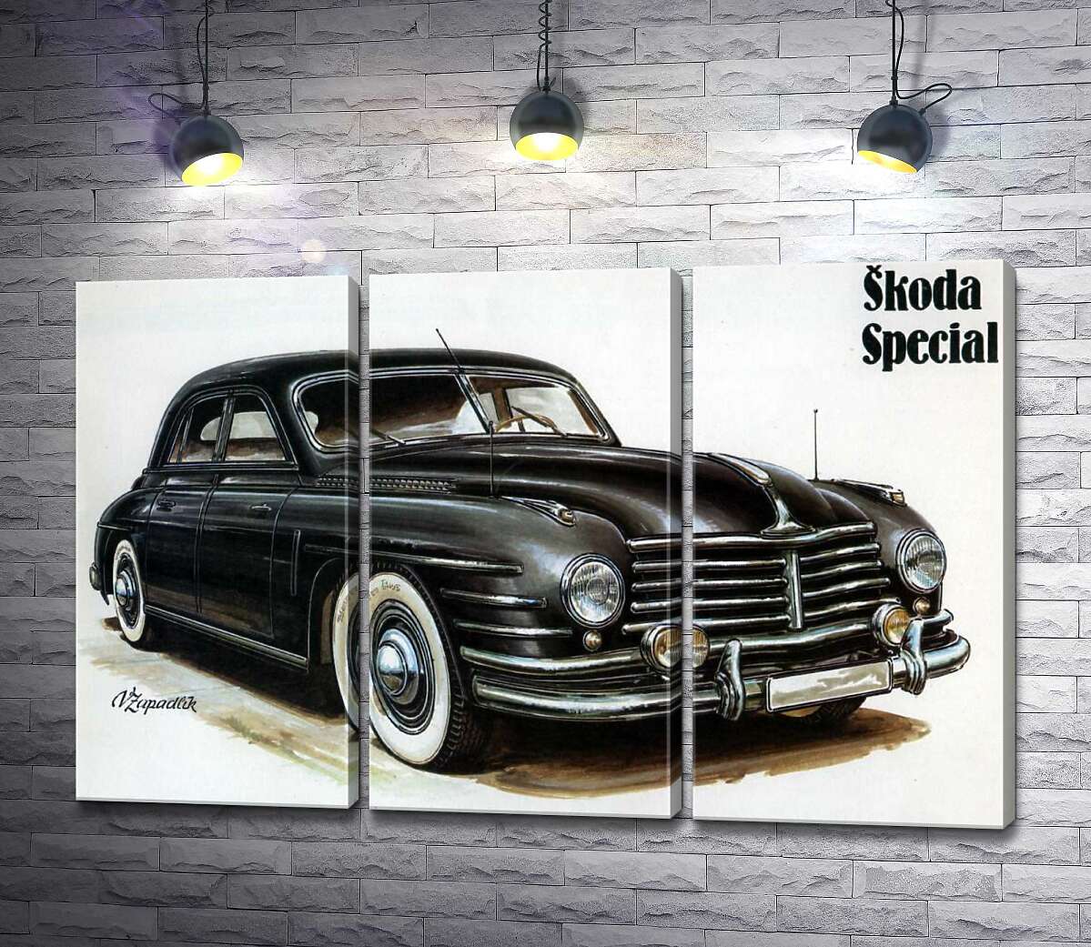 

Модульная картина ArtPoster Черный автомобиль Skoda Special 102x65 см Модуль №11