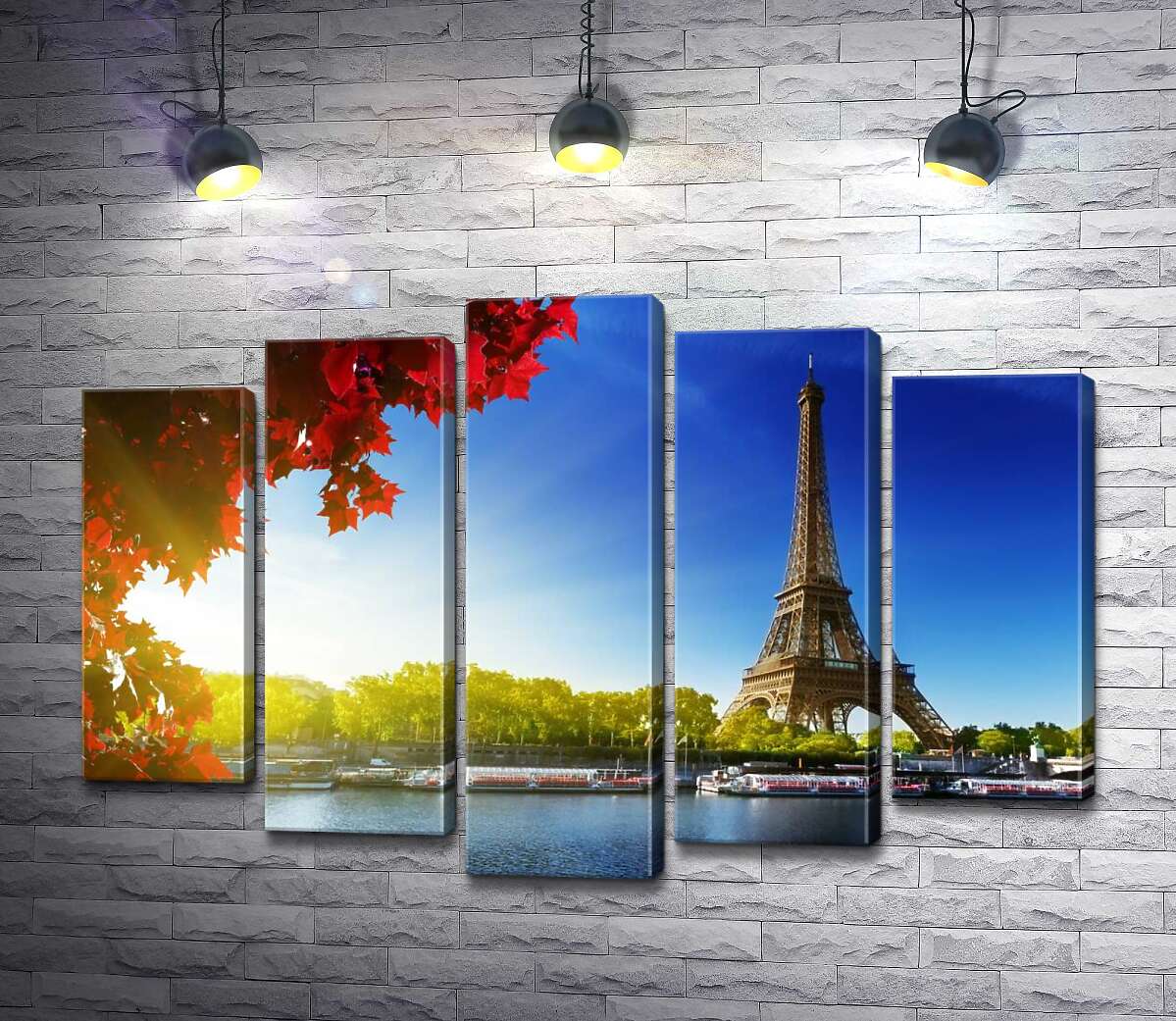 

Модульная картина ArtPoster Эйфелева башня (Eiffel tower) возвышается за Сеной 130x90 см Модуль №26