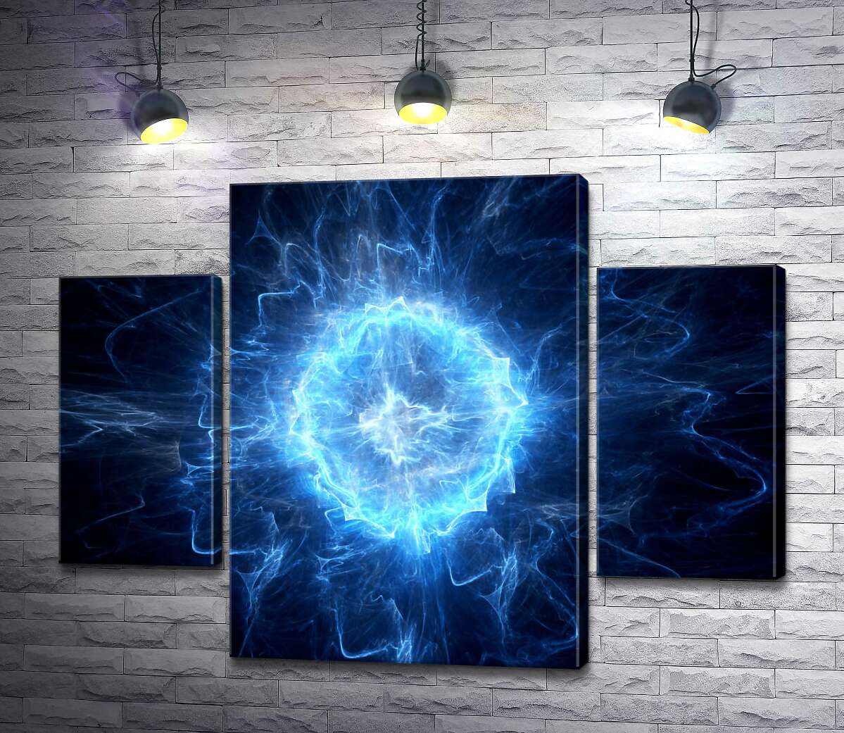 

Модульная картина ArtPoster Яркие волны скопления энергии 80x60 см Модуль №7