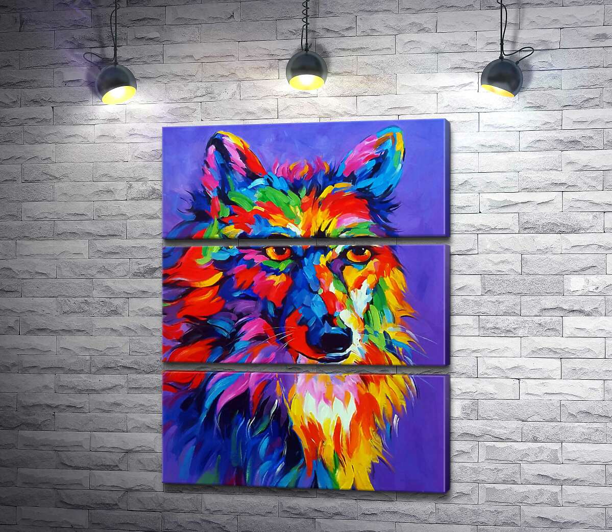 

Модульная картина ArtPoster Цветная шерсть волка 130x168 см Модуль №13