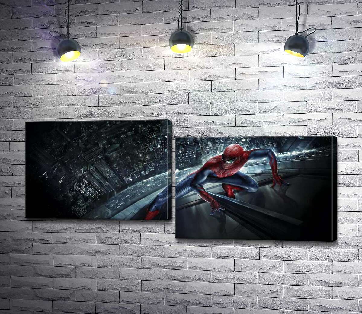 

Модульная картина ArtPoster Человек-паук (Spider-Man) на стеклянном небоскребе 100x44 см Модуль №5