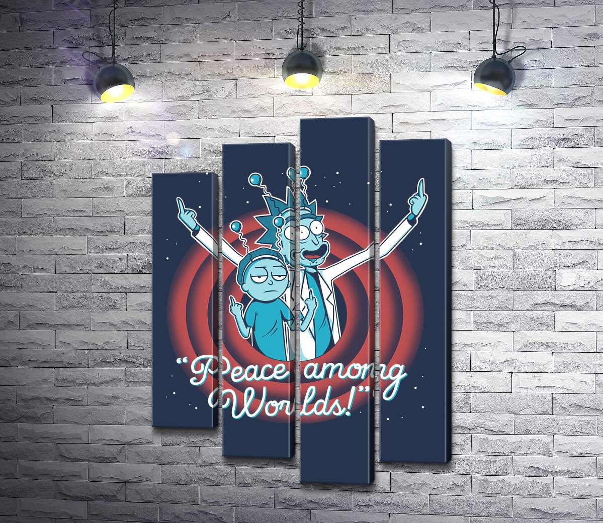 

Модульная картина ArtPoster Эксцентричный дедушка ученый и его внук – герои мультфильма "Рик и Морти" (Rick and Morty) 100x143 см Модуль №21