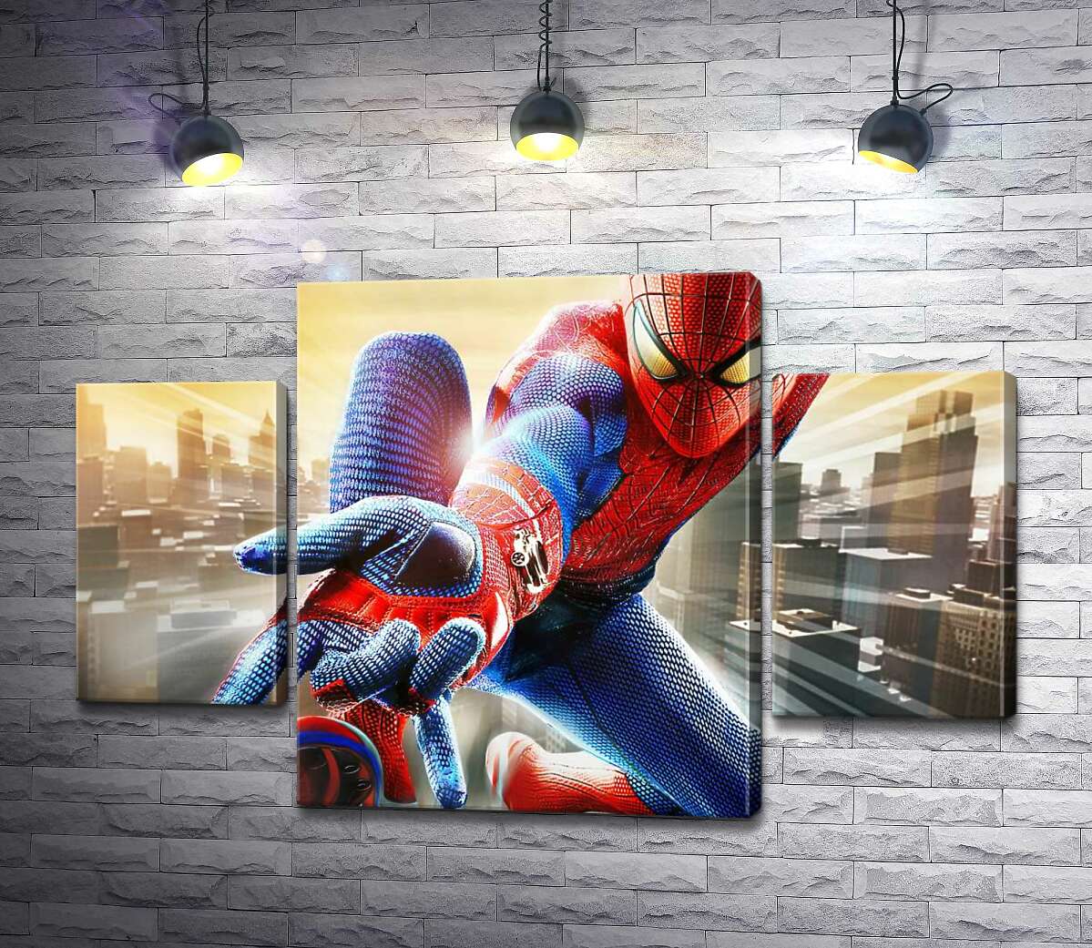 

Модульная картина ArtPoster Человек-паук (Spider-Man) в полете выпускает свое оружие 131x84 см Модуль №7