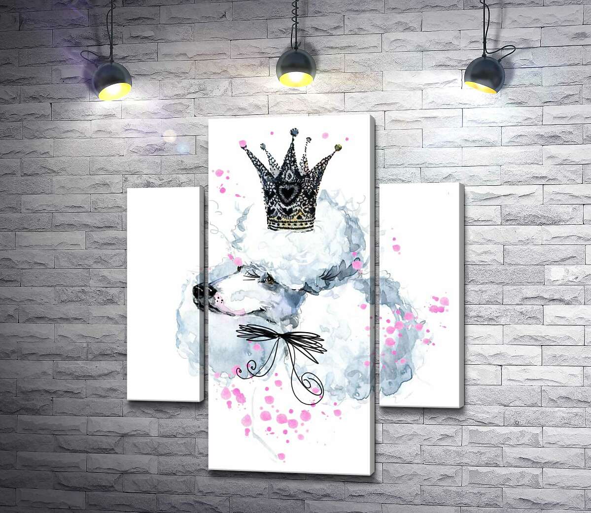

Модульная картина ArtPoster Элегантный пудель с ажурной короной на голове 131x155 см Модуль №7
